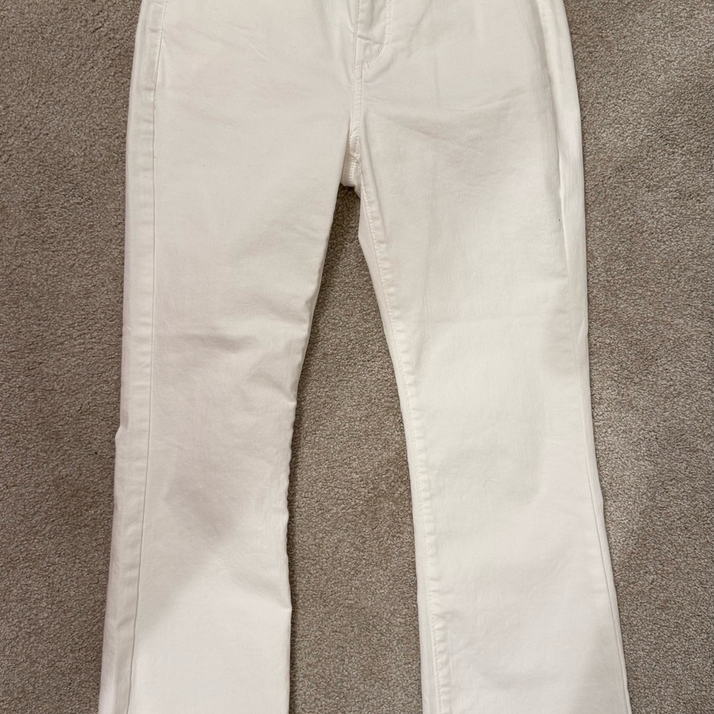 LOFT Cream Flare Jeans